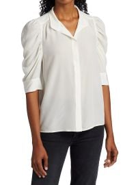 Shop Frame Gillian Silk Top at Saks Fifth Avenue