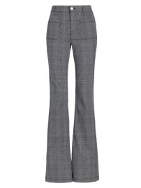 Shop Frame Le Bardot Houndstooth Check Flared Pants at Saks Fifth Avenue