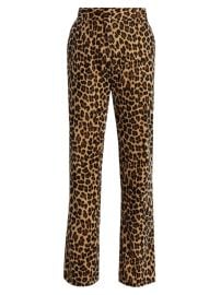 Shop Frame Mini Boot Cheetah-Print Trousers at Saks Fifth Avenue