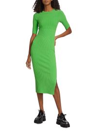 Shop Frame Mixed Rib-Knit Sweater Dress at Saks Fifth Avenue