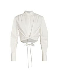 Shop Frame Poplin Wrap Tie Shirt at Saks Fifth Avenue