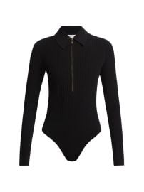 Shop Frame Rib-Knit Zip Bodysuit at Saks Fifth Avenue