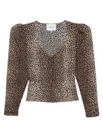 Shop Frame Silk Animal Print Blouse at Saks Fifth Avenue