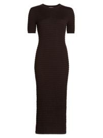 Shop Frame Silk-Blend Smocked Midi-Dress Saks Fifth Avenue at Saks Fifth Avenue