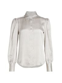 Shop Frame Victorian Silk Striped Blouse at Saks Fifth Avenue