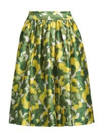 Shop Frances Valentine Barbara Pear Satin Midi-Skirt at Saks Fifth Avenue