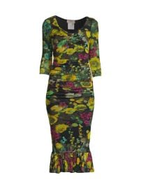 Shop Fuzzi Tulle Floral Ruched Midi-Dress at Saks Fifth Avenue