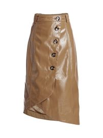 Shop GANNI Asymmetrical Patent Leather Skirt at Saks Fifth Avenue