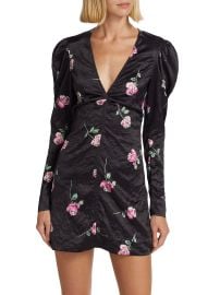 Shop GANNI Crinkled Satin Minidress at Saks Fifth Avenue