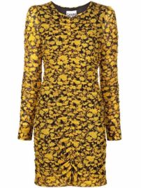 Shop GANNI floral-print mesh dress with Express Delivery - at Farfetch