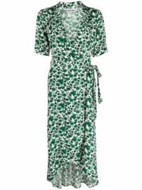 Shop GANNI floral-print wrap dress with Express Delivery - at Farfetch