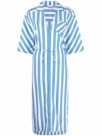 Shop GANNI striped midi shirtdress with Express Delivery - at Farfetch