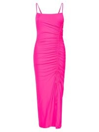 Shop GOOD AMERICAN Ruched Slip Maxi Dress at Saks Fifth Avenue