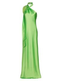 Shop Galvan Ushuaia Satin Tieneck Gown at Saks Fifth Avenue