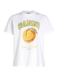 Shop Ganni Graphic Cotton T-Shirt at Saks Fifth Avenue