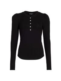 Shop Generation Love Britton Rib-Knit Button-Front Top at Saks Fifth Avenue