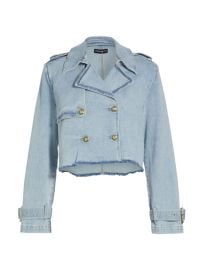 Shop Generation Love Camila Denim Crop Trench Coat at Saks Fifth Avenue