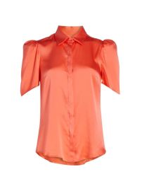 Shop Generation Love Melinda Short-Sleeve Satin Blouse at Saks Fifth Avenue