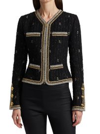 Shop Giambattista Valli Metallic Embroidered Jacket at Saks Fifth Avenue