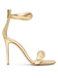 Shop Gianvito Rossi Bijoux Ankle-Strap Metallic Leather Stiletto Sandals at Saks Fifth Avenue