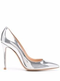 Shop Gianvito Rossi Gianvito metallic 100 pumps with Express Delivery - at Farfetch