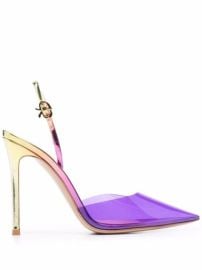 Shop Gianvito Rossi Ribbon D-Orsay pointed pumps with Express Delivery - at Farfetch