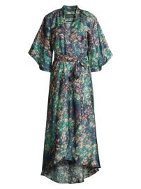 Shop Ginger  Smart Night Grass Silk Wrap Dress at Saks Fifth Avenue