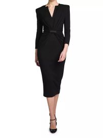 Shop Giorgio Armani Gathered Jersey Sheath Dress at Saks Fifth Avenue