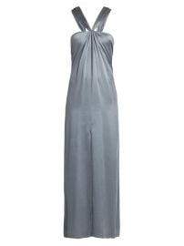 Shop Giorgio Armani Silk Halterneck Column Gown at Saks Fifth Avenue