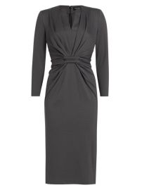 Shop Giorgio Armani Tab Front Jersey Dress at Saks Fifth Avenue