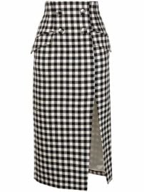 Shop Giuseppe Di Morabito check-pattern slit skirt with Express Delivery - at Farfetch