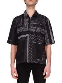 Shop Givenchy Scarf-Print Zip-Up Shirt at Saks Fifth Avenue