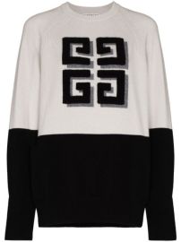 Shop Givenchy intarsia logo cashmere jumper with Express Delivery - at Farfetch