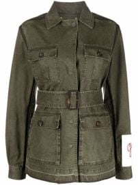 Shop Golden Goose belted cotton military jacket with Express Delivery - at Farfetch