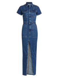 Shop Good American Fit For Success Denim Maxi Dress at Saks Fifth Avenue