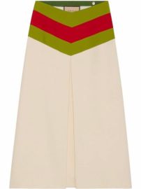 Shop Gucci Chevron vintage Web skirt with Express Delivery - at Farfetch