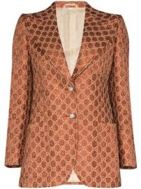 Shop Gucci GG Jacquard single-breasted blazer with Express Delivery - at Farfetch