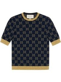 Shop Gucci GG cotton lurex top with Express Delivery - at Farfetch