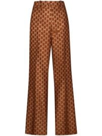 Shop Gucci GG jacquard flared trousers with Express Delivery - at Farfetch