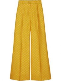 Shop Gucci GG lamxE9 wide leg trousers with Express Delivery - at Farfetch