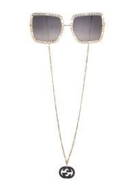 Shop Gucci Gucci Chain 57MM Square Sunglasses at Saks Fifth Avenue