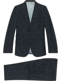 Shop Gucci Heritage Bee checked suit with Express Delivery - at Farfetch
