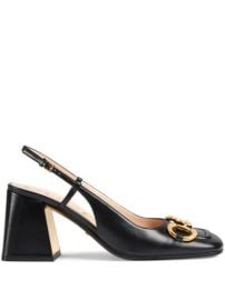 Shop Gucci Horsebit mid-heel slingback pumps with Express Delivery - at Farfetch