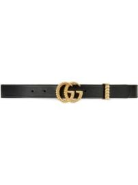 Shop Gucci Leather belt with torchon Double G buckle with Express Delivery - at Farfetch