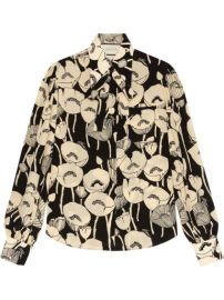 Shop Gucci Poppy silk shirt with Express Delivery - at Farfetch