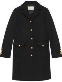 Shop Gucci Wool coat with Double G with Express Delivery - at Farfetch