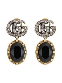 Shop Gucci crystal-embellished Double G earrings with Express Delivery - at Farfetch