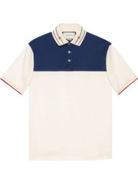 Shop Gucci embroidered-collar polo shirt with Express Delivery - at Farfetch