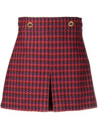 Shop Gucci houndstooth wool skirt with Express Delivery - at Farfetch