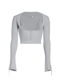 Shop Guizio Cielo Rib-Knit Scoopneck Cardigan at Saks Fifth Avenue